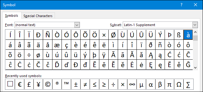foreign letters in word for mac